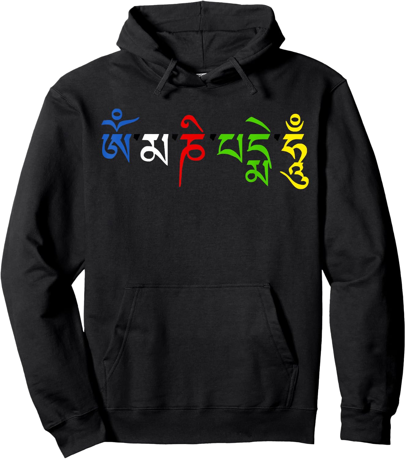 Tibetan - Om Mani Padme Hum - elements colored Hoodie - Hoodie | Black