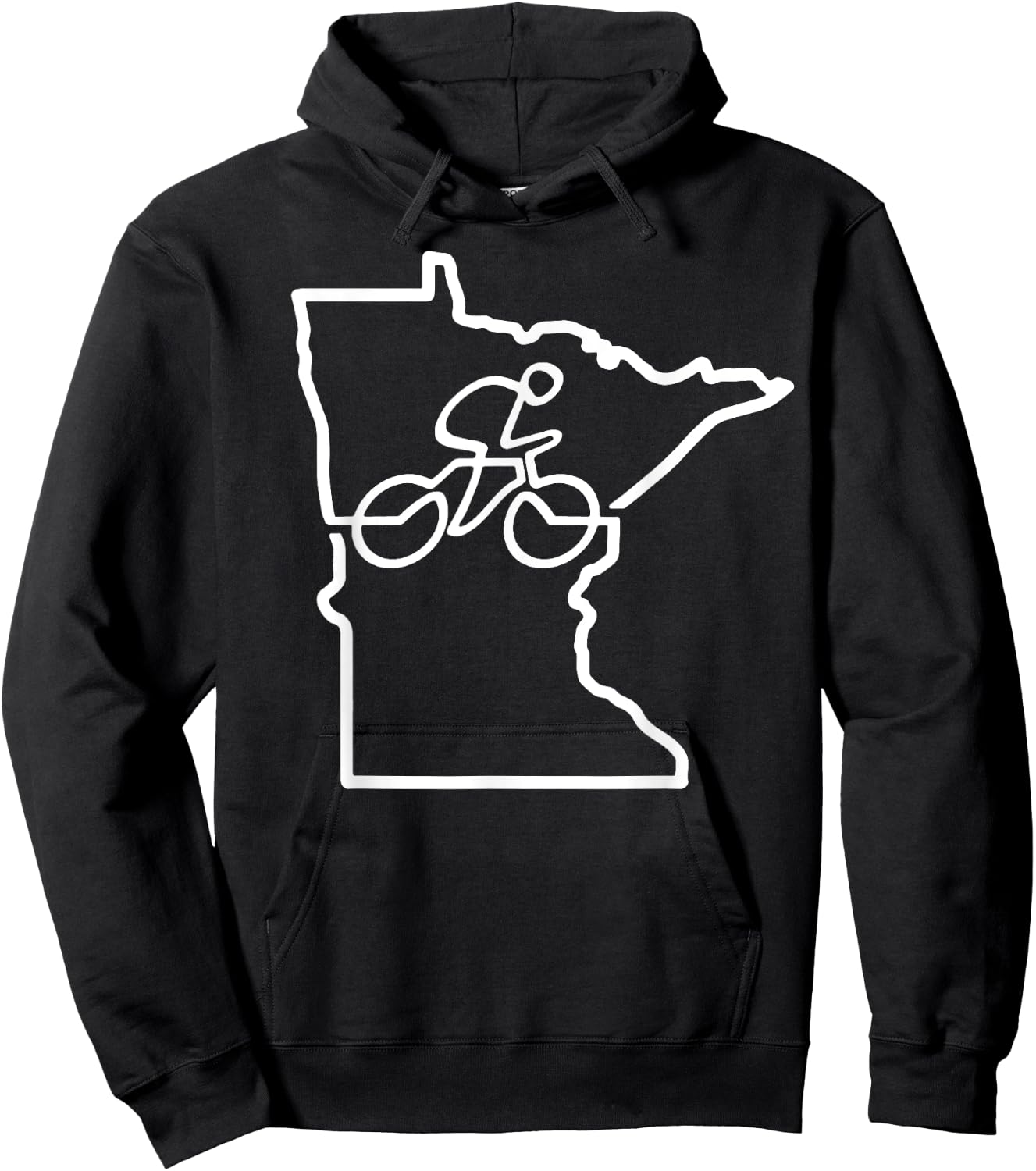 Bicycle Minnesota Cycling Shirt Cyclist Gift Bike Biking Hoodie - Hoodie | Black