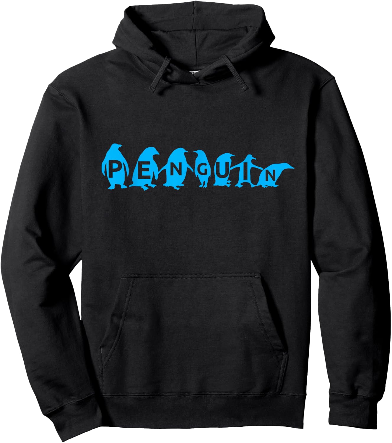UAB KIDKIS Penguin Funny Blue Themed Nature Enthusiastic Gift Hoodie - Hoodie | Black