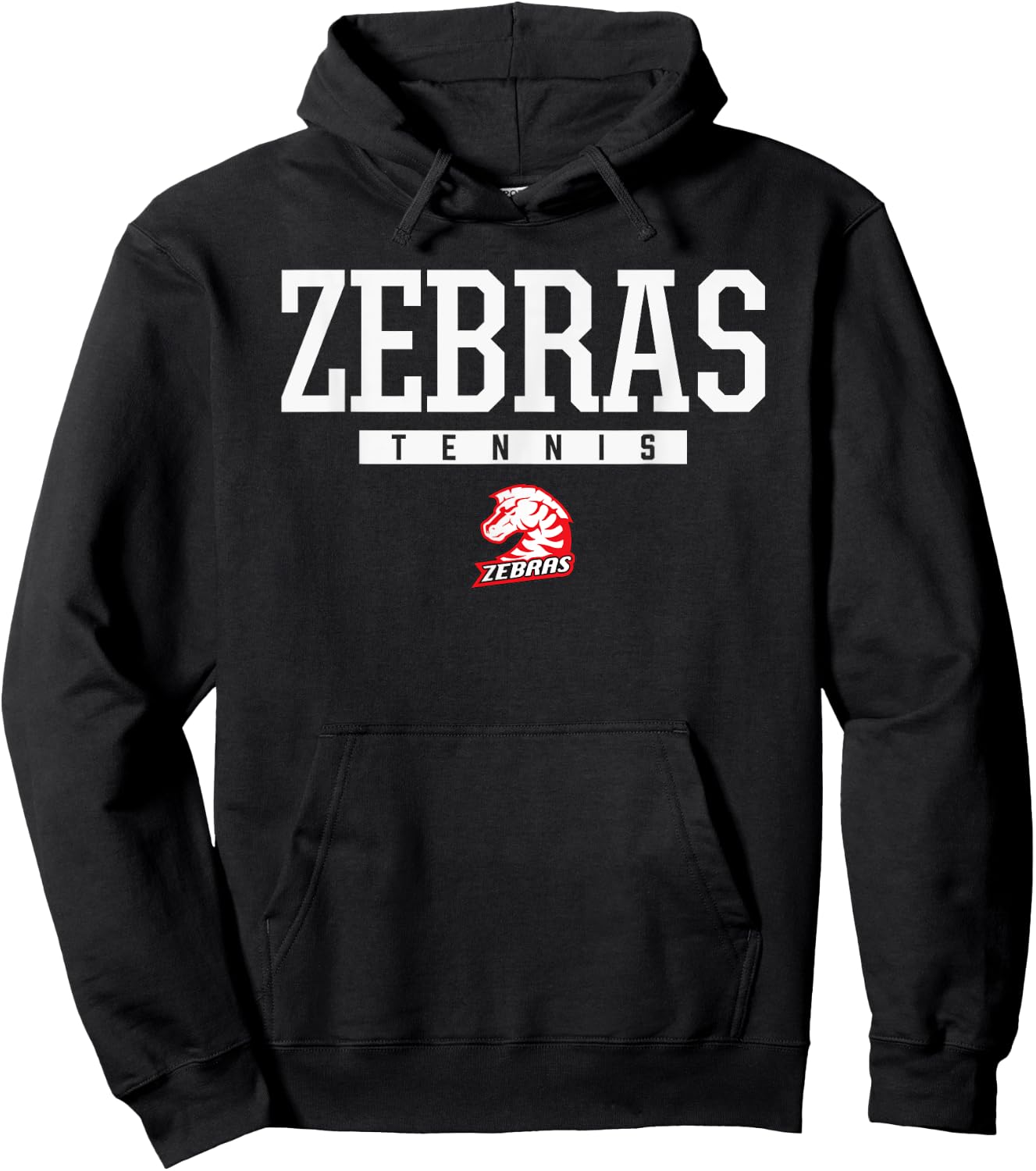 Claremore Zebras Logo Tennis HS Hoodie - Hoodie | Black