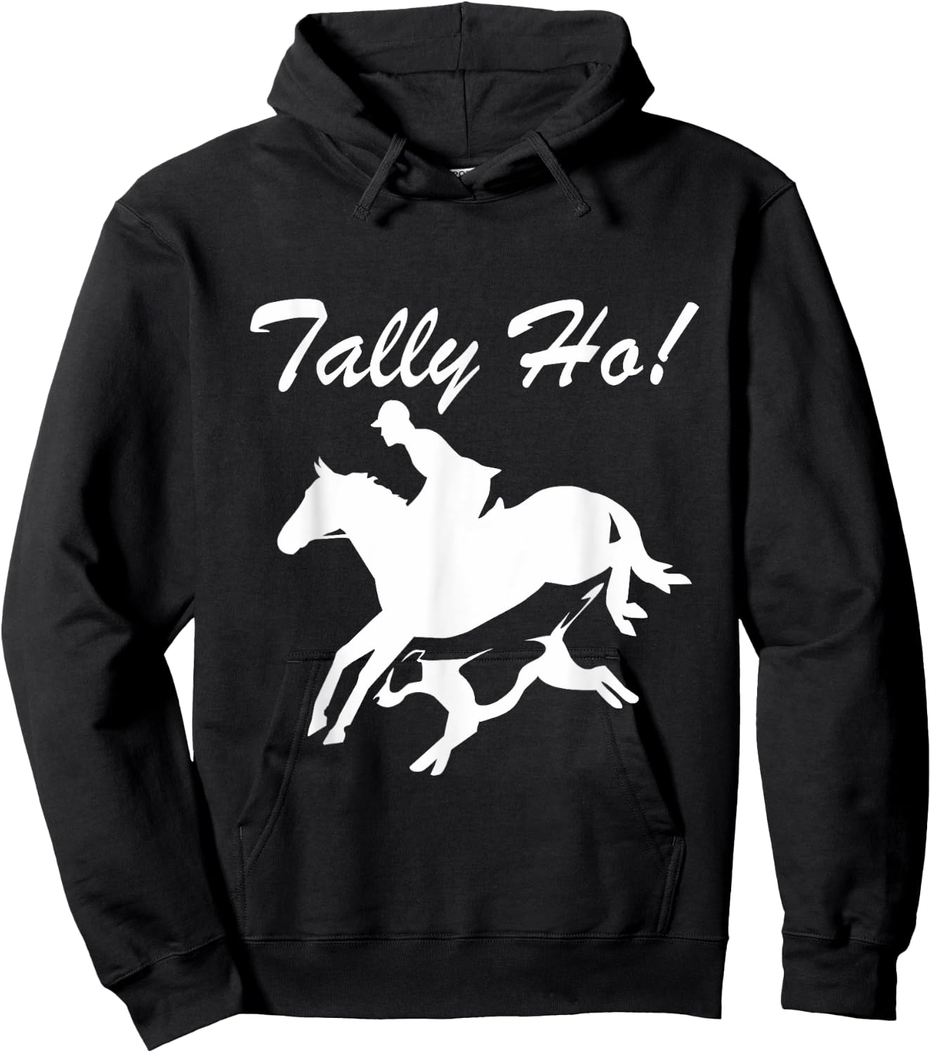 Tally Ho! Equestrian Hunt Club Horse & Hound Hoodie - Hoodie | Black