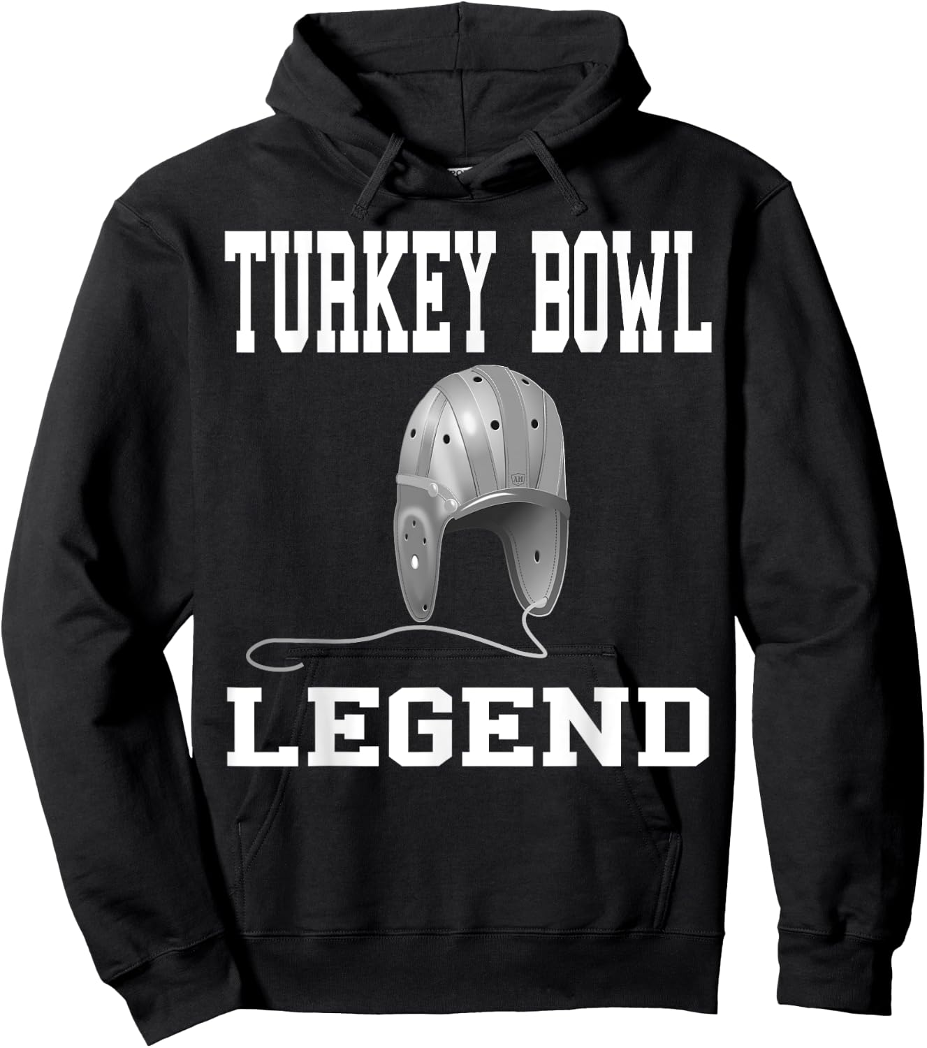 Thanksgiving Turkey Bowl Vintage Football Helmet Hoodie - Hoodie | Black