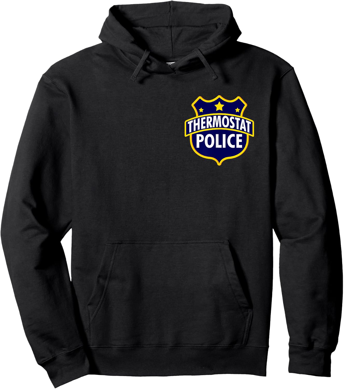 Thermostat Police Pocket Funny Dad's Birthday Father's Day Hoodie - Hoodie | Black