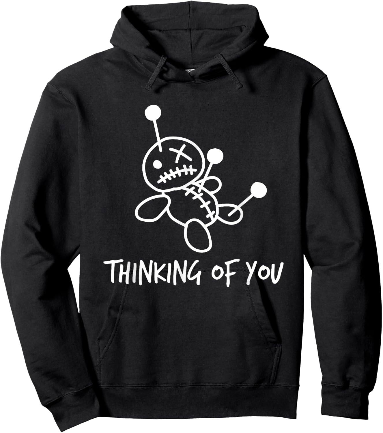 Thinking of You Voodoo Doll Shirt Hoodie - Hoodie | Black