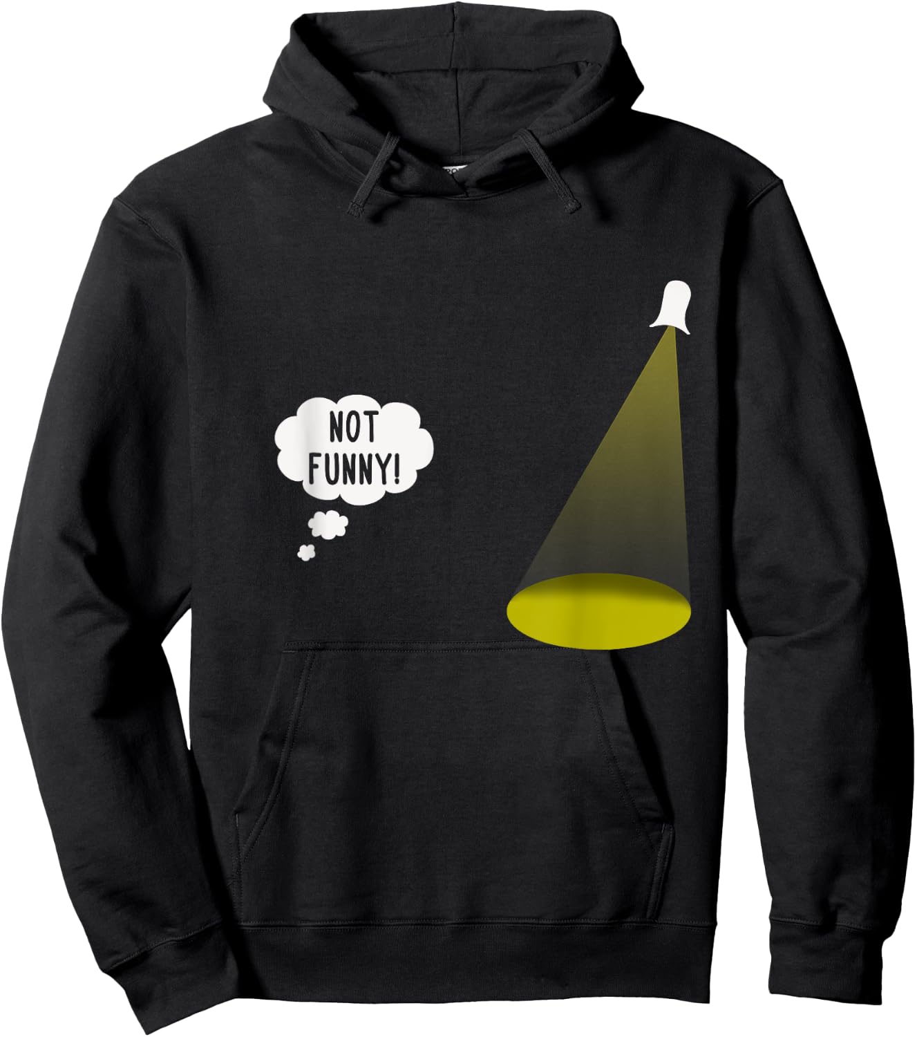 Not Funny Spotlight Joke Shirt Sarcastic Theatre Lover Gift Hoodie - Hoodie | Black