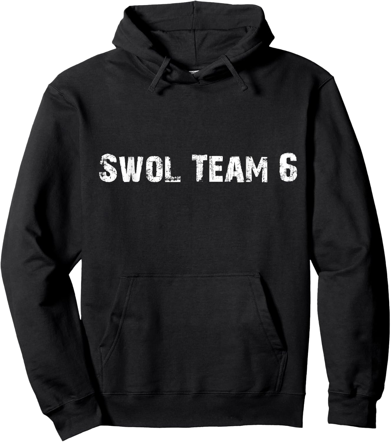 Swole Team 6 Swol Funny Gym Lifting Broscience Workout Gear Hoodie - Hoodie | Black