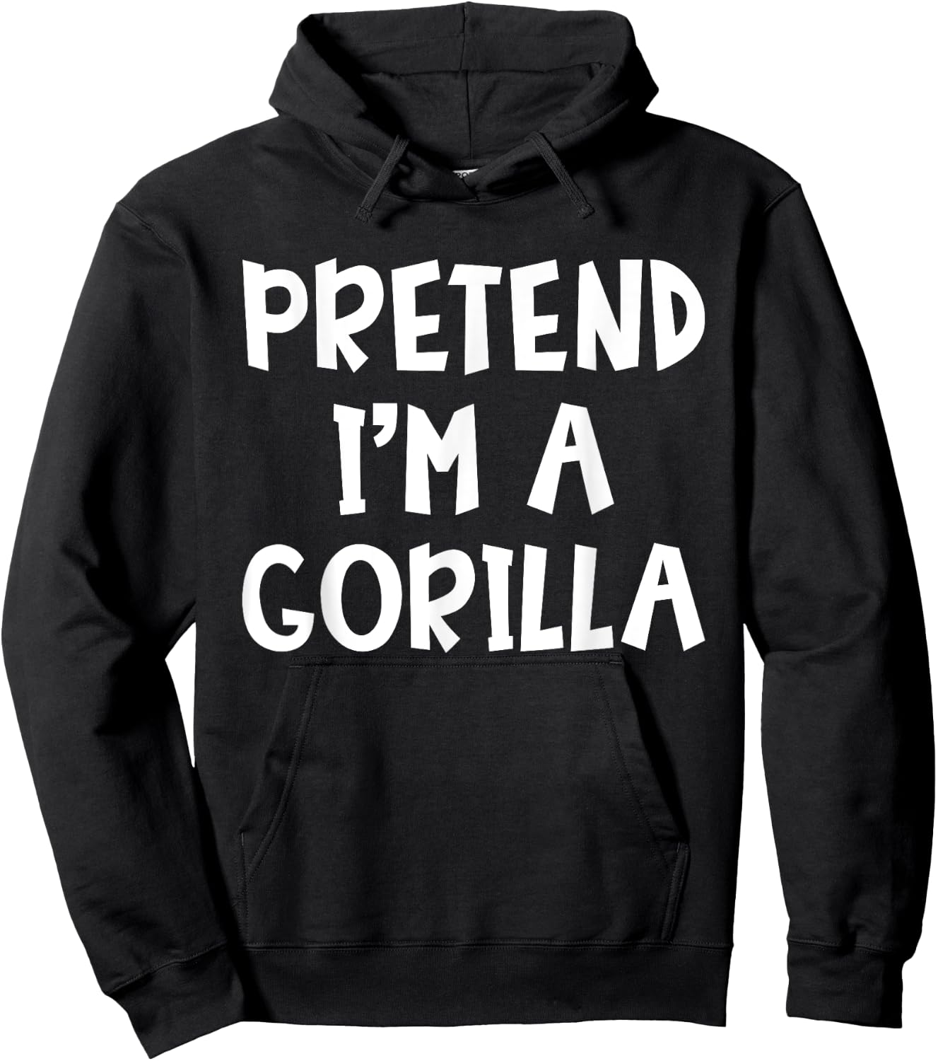 Pretend I'm A Gorilla Matching Costume Lazy Easy Halloween Hoodie - Hoodie | Black