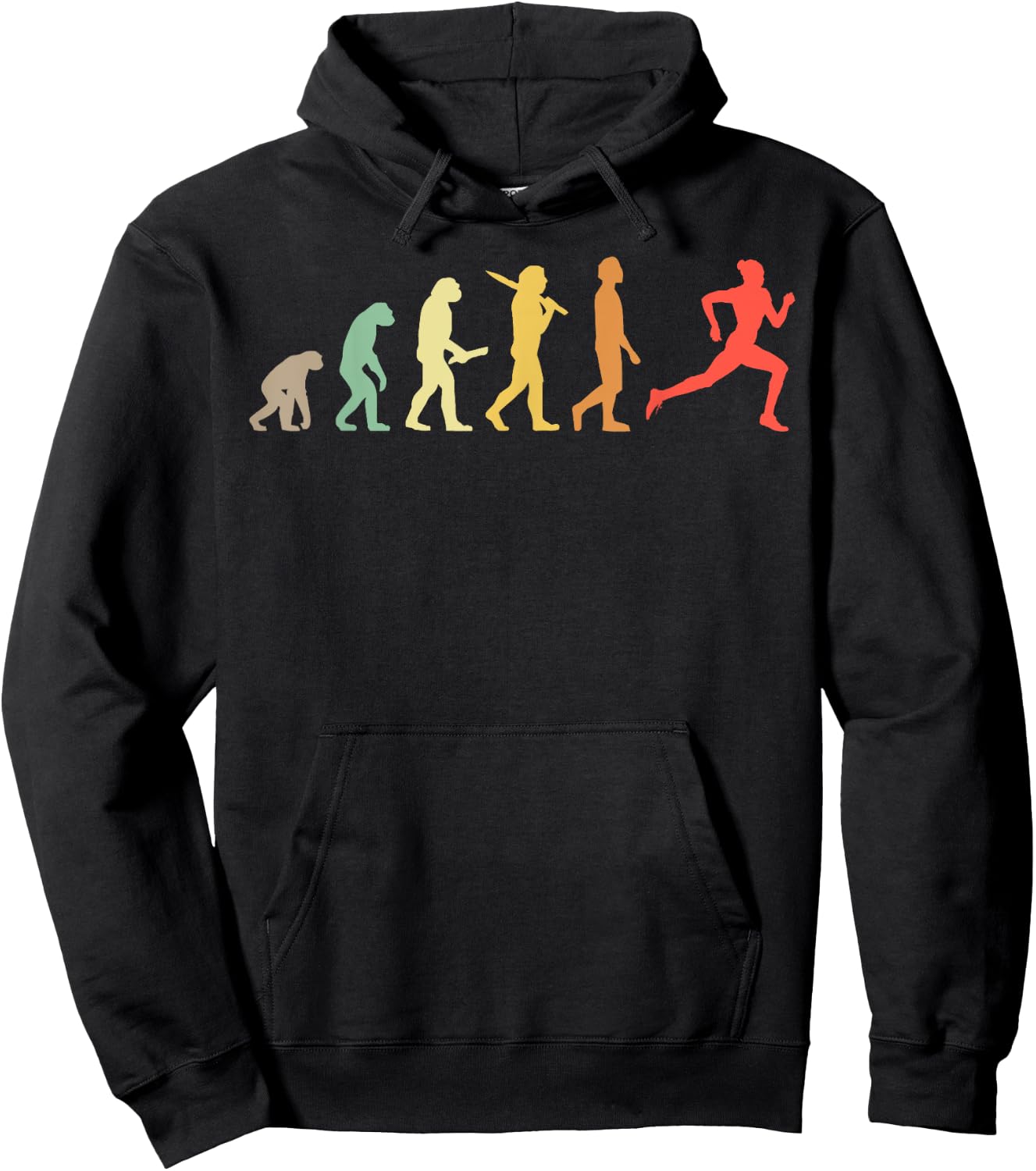Retro Running Evolution Gift Runners & Joggers Hoodie - Hoodie | Black
