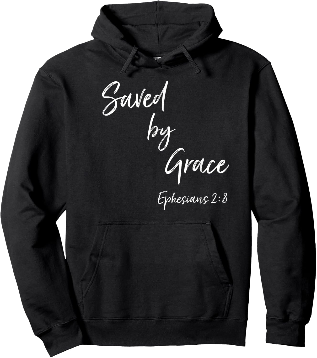 Saved By Grace Ephesians Scripture Christian Bible Verse Hoodie - Hoodie | Black