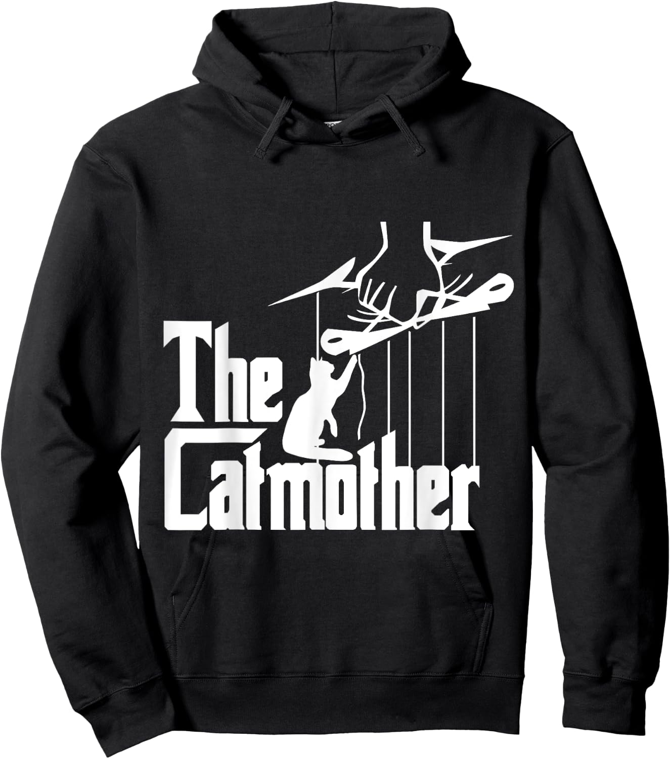 The Catmother Funny Cat Quote for Mothers Women Kids Hoodie - Hoodie | Black