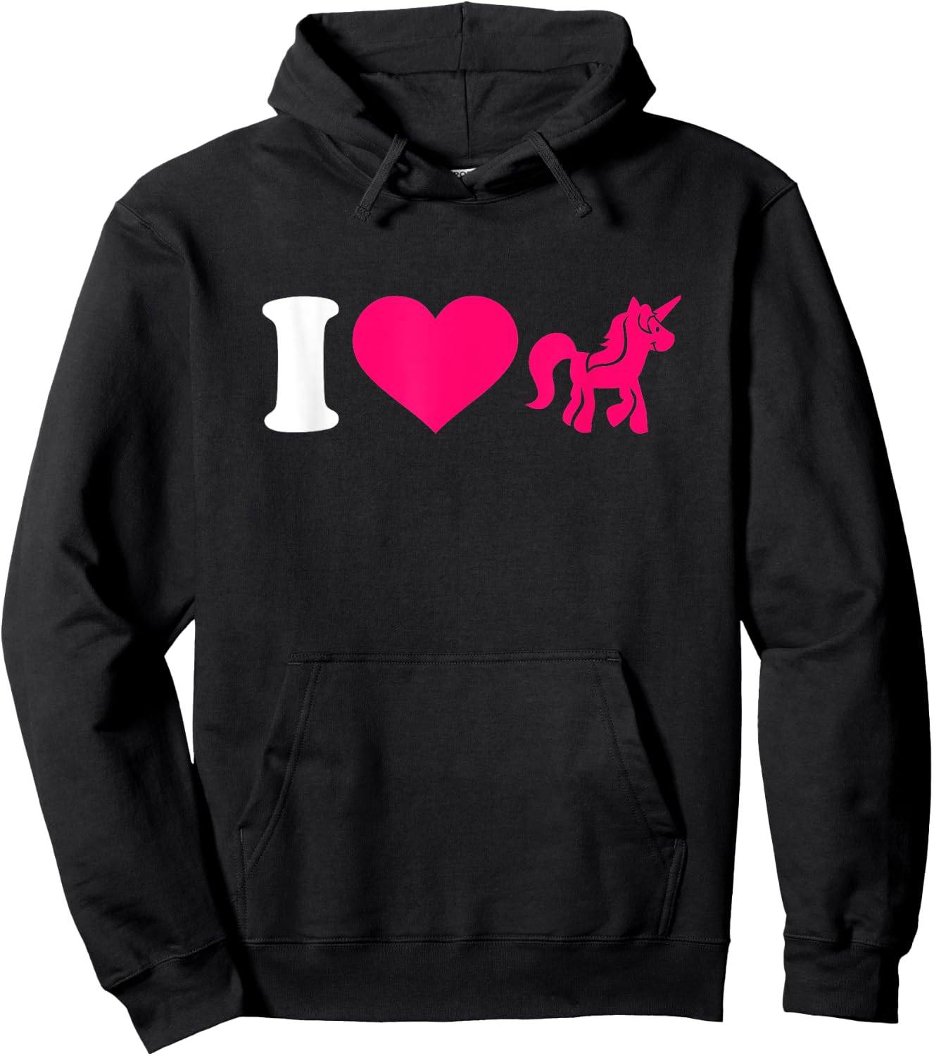 I love unicorns Hoodie - Hoodie | Black