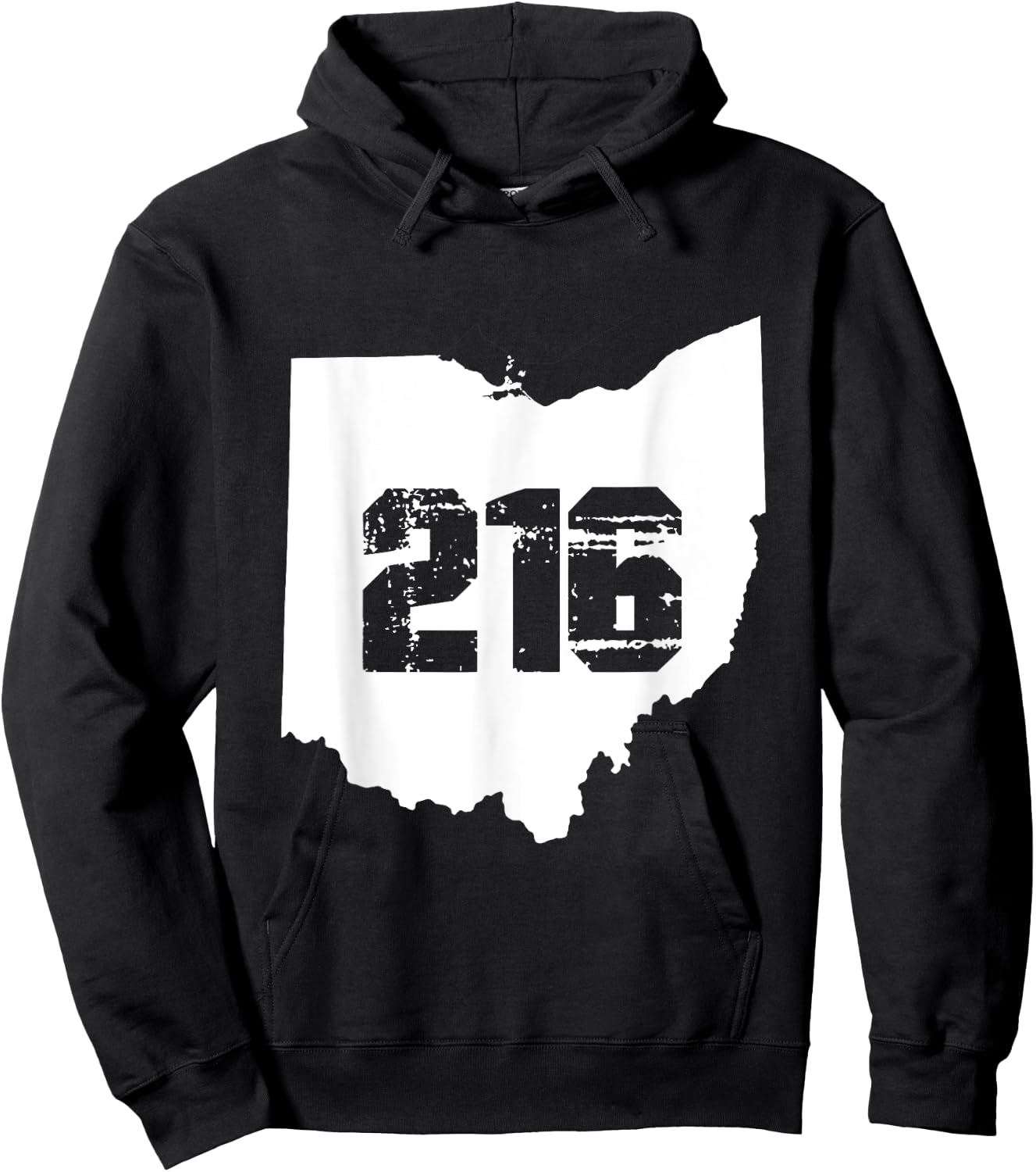 Cleveland Ohio 216 Area Code Number Hoodie - Hoodie | Black