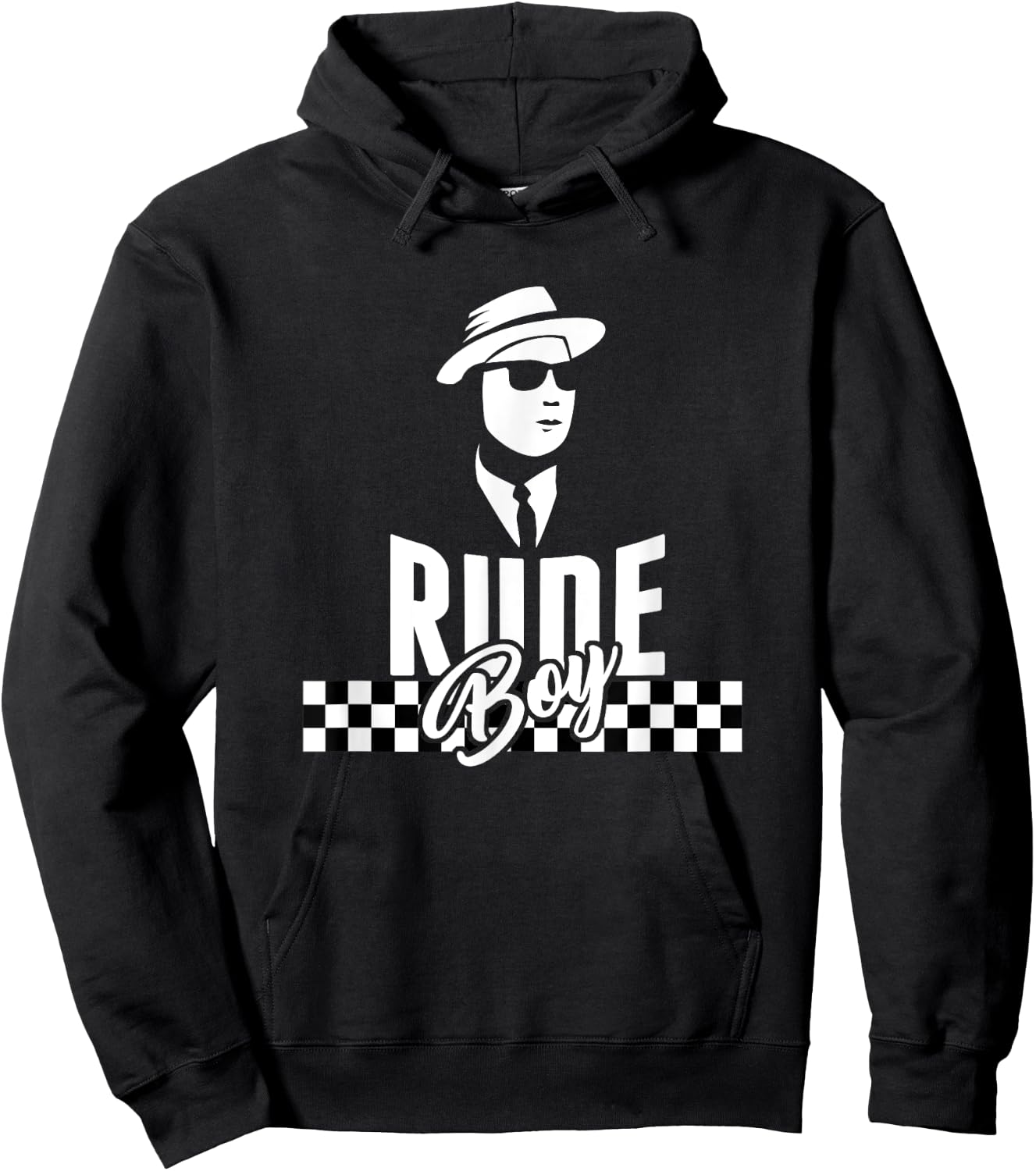 Ska Rude Boy Reggae Two Tone checkered music | gift Hoodie - Hoodie | Black