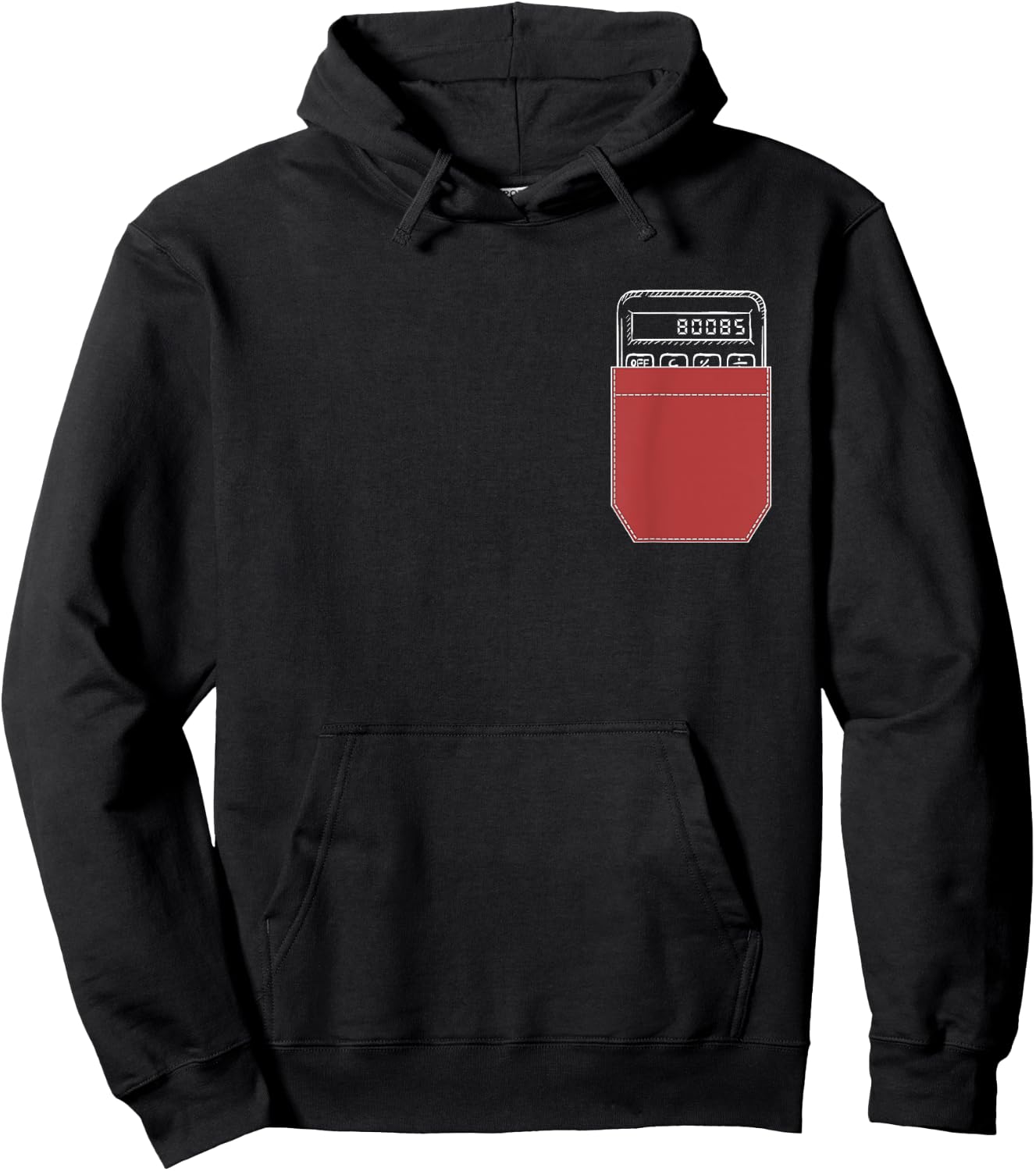 Pocket Calculator 80085 Funny Retro Hoodie - Hoodie | Black