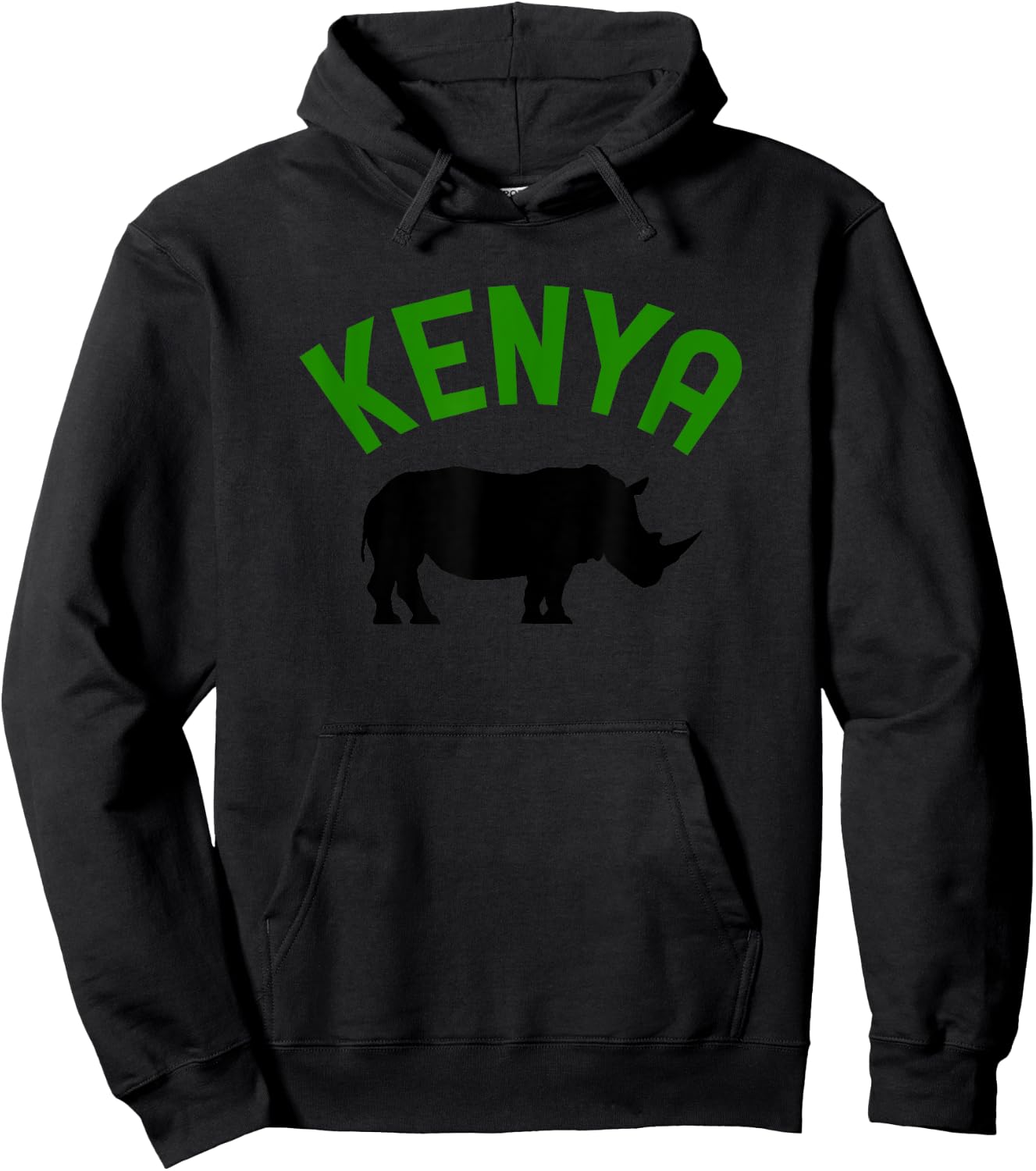 Kenya Rhino Rhinoceros Safari Gift Hoodie - Hoodie | Black