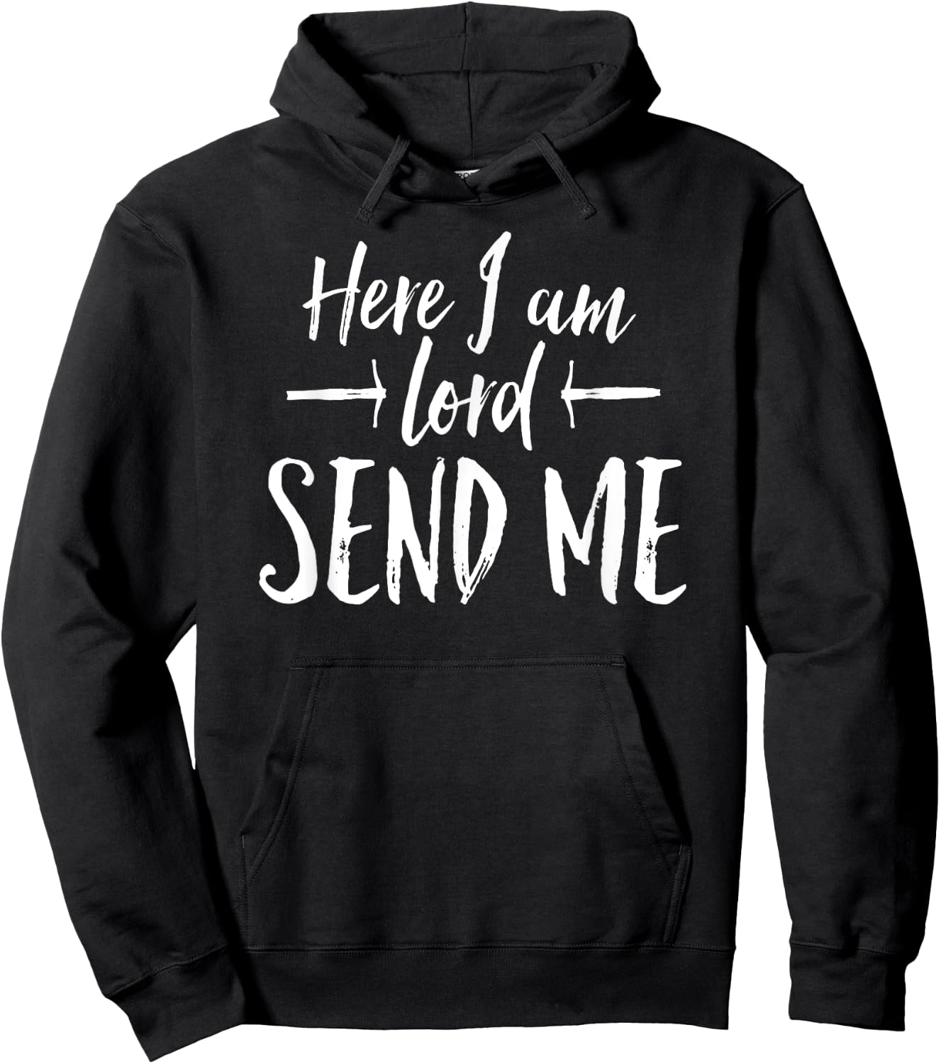 Here I Am Lord Send Me T Shirt Angles Above Rise Me Up Hoodie - Hoodie | Black