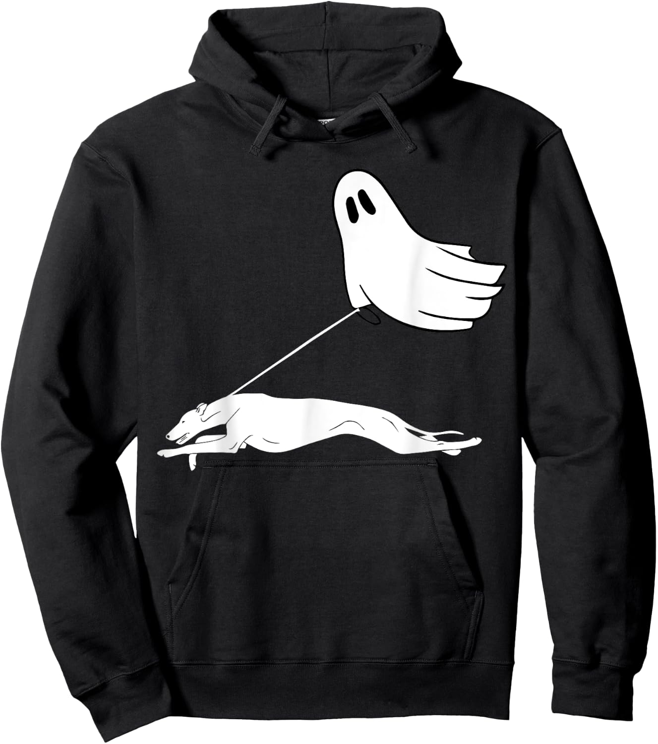 Ghost Greyhound Halloween Hoodie - Hoodie | Black