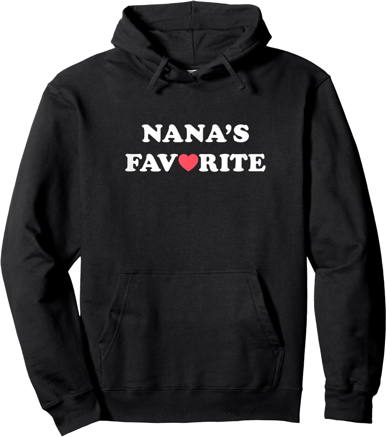 Nana's Favorite (with red heart) Hoodie - Hoodie | Black