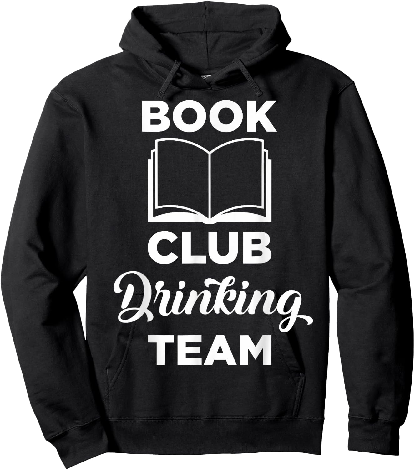 Book Club Drinking Team Gift Reading and Wine Lovers Hoodie - Hoodie | Black