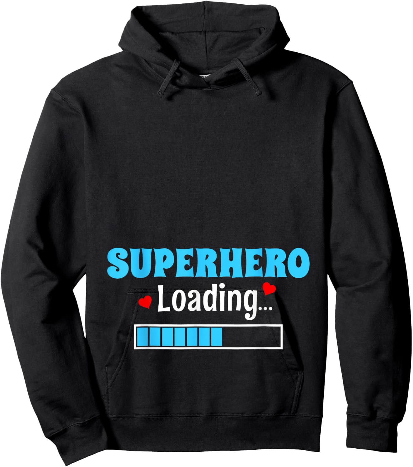 Superhero Loading Funny Pregnancy Motherhood Gift Hoodie - Hoodie | Black