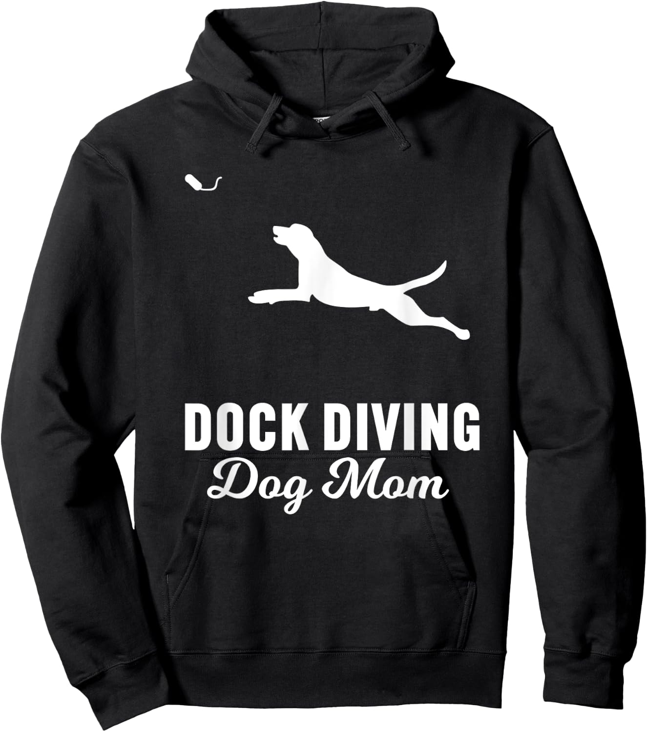 Dock Diving Dog Design for Dog Mom | Dog Jumping Swimming Hoodie - Hoodie | Black