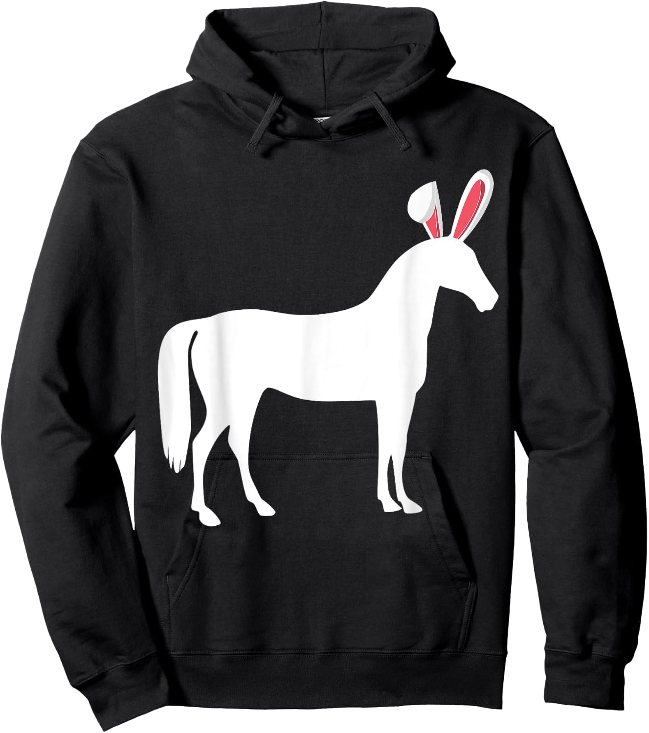 Horse Easter Bunny For Equestrian Kids & Adults Hoodie - Hoodie | Black