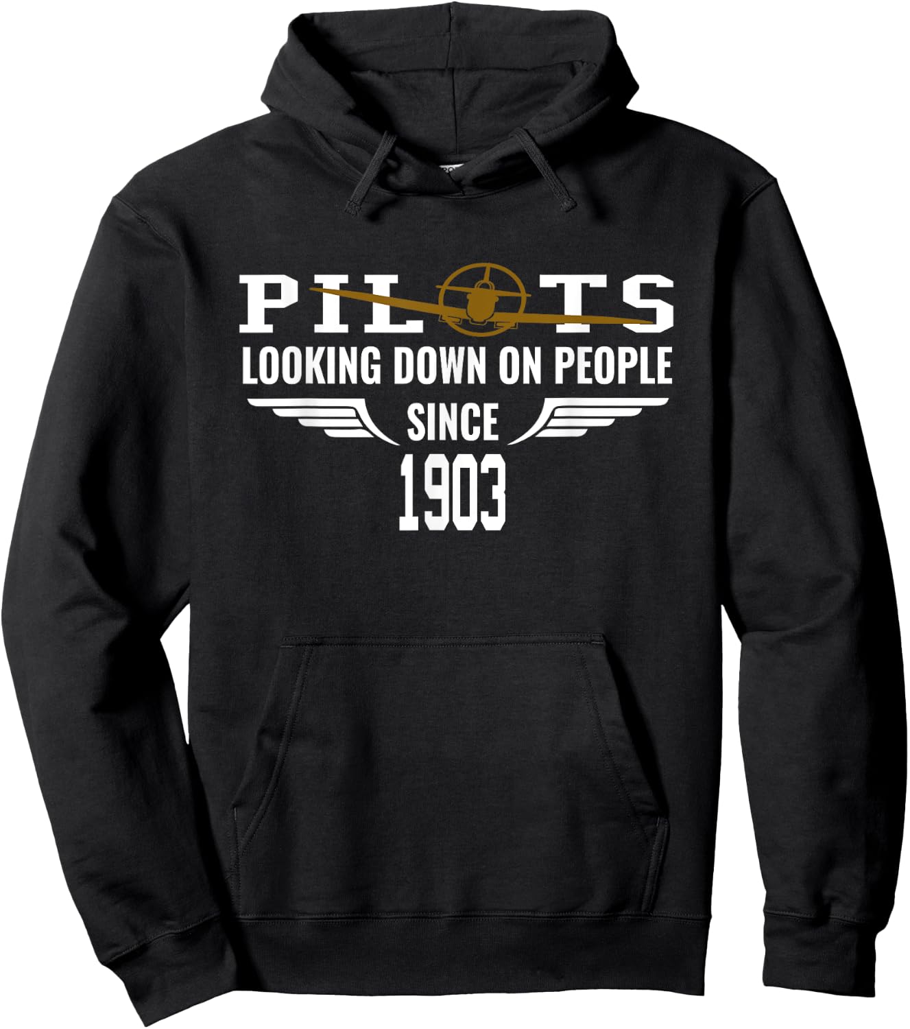 Airplane Pilot Looking Down On People Since 1903 Hoodie - Hoodie | Black