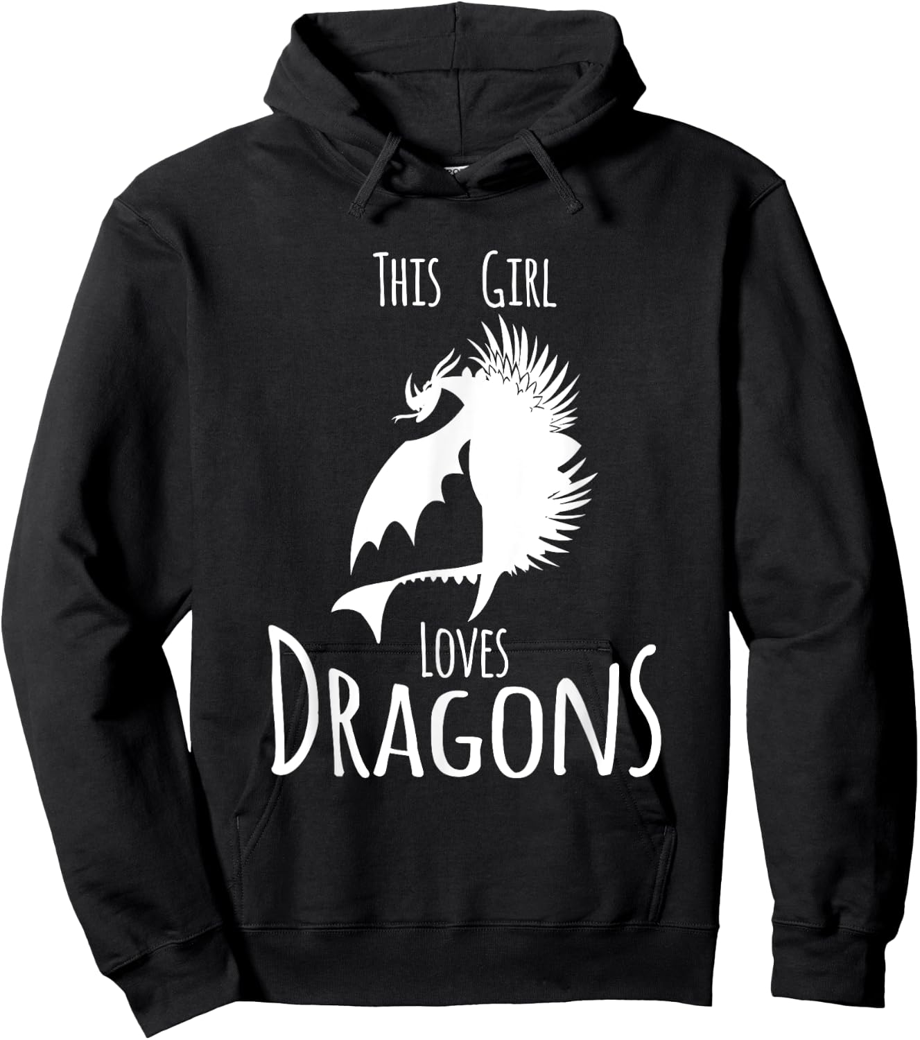 This Girl Loves Dragon Fire Animal Funny Gift Hoodie - Hoodie | Black