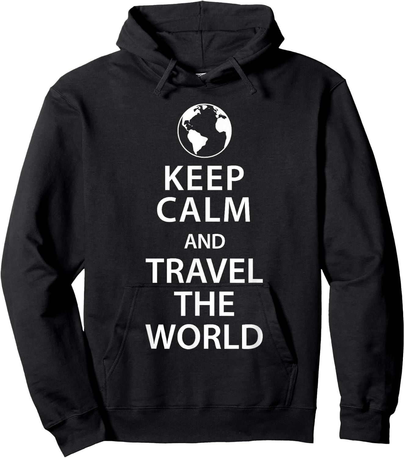 Keep Calm and Travel the World Hoodie - Hoodie | Black