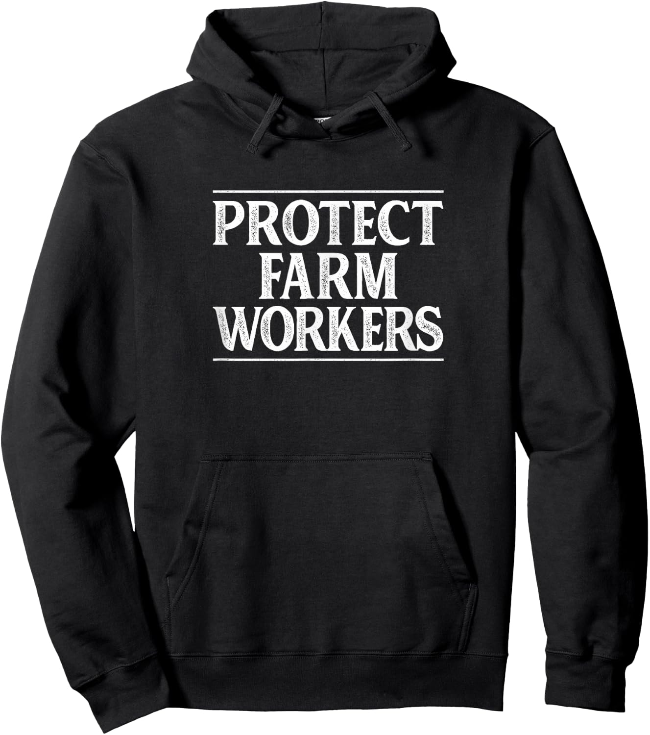 Protect Farm Workers - Vintage Style Hoodie - Hoodie | Black