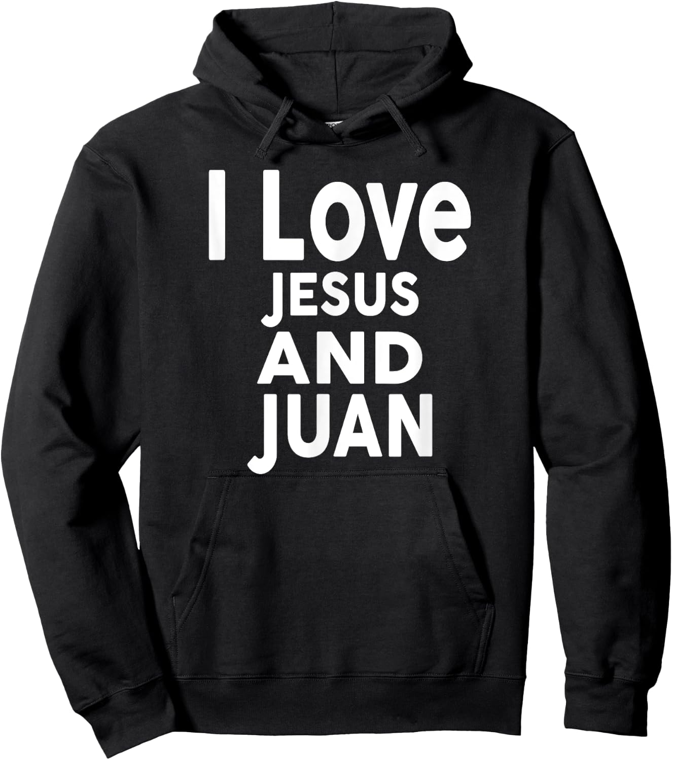 I Love Jesus and JUAN Name Hoodie - Hoodie | Black
