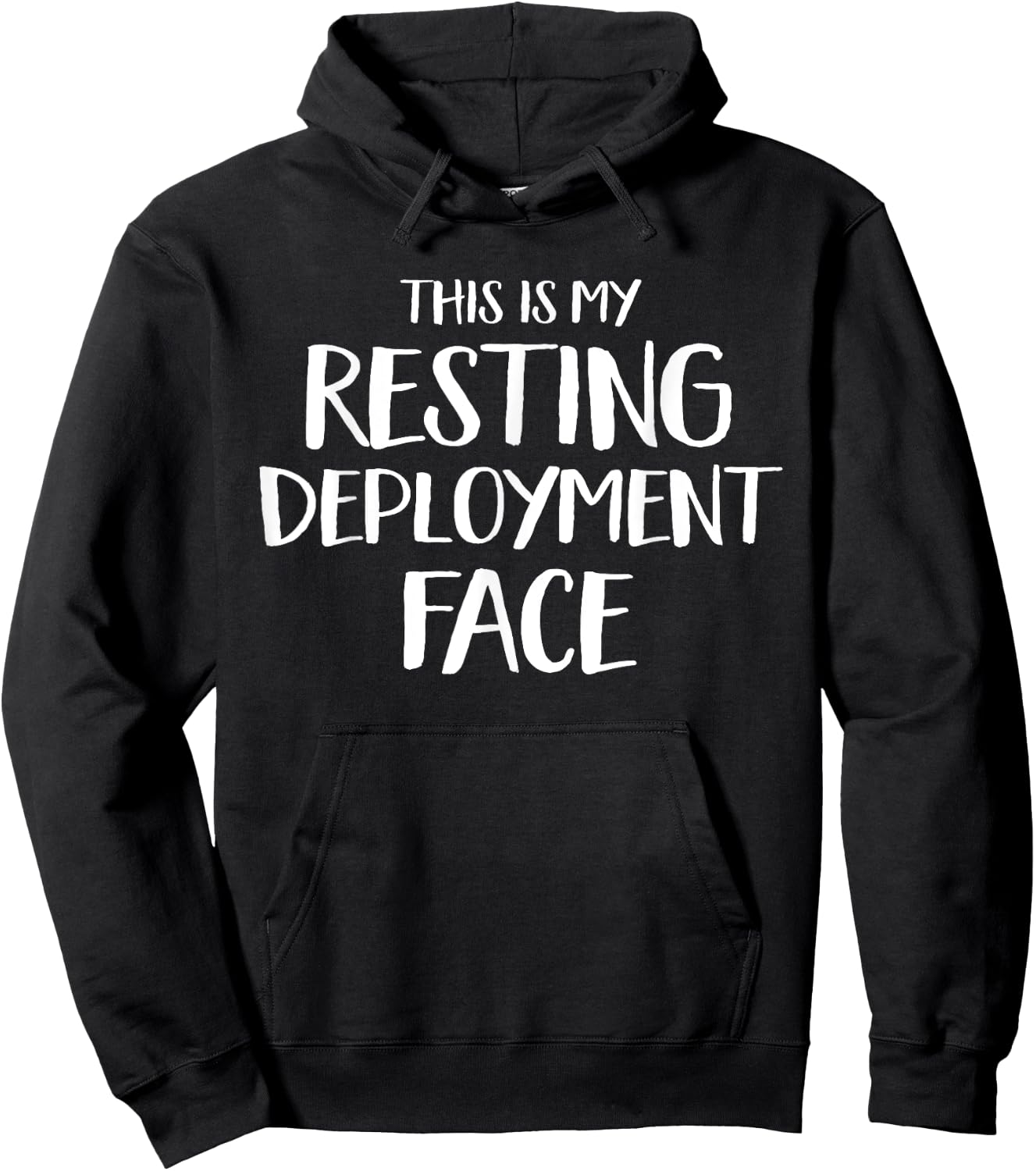 Funny Resting Deployment Face Military Family Hoodie - Hoodie | Black