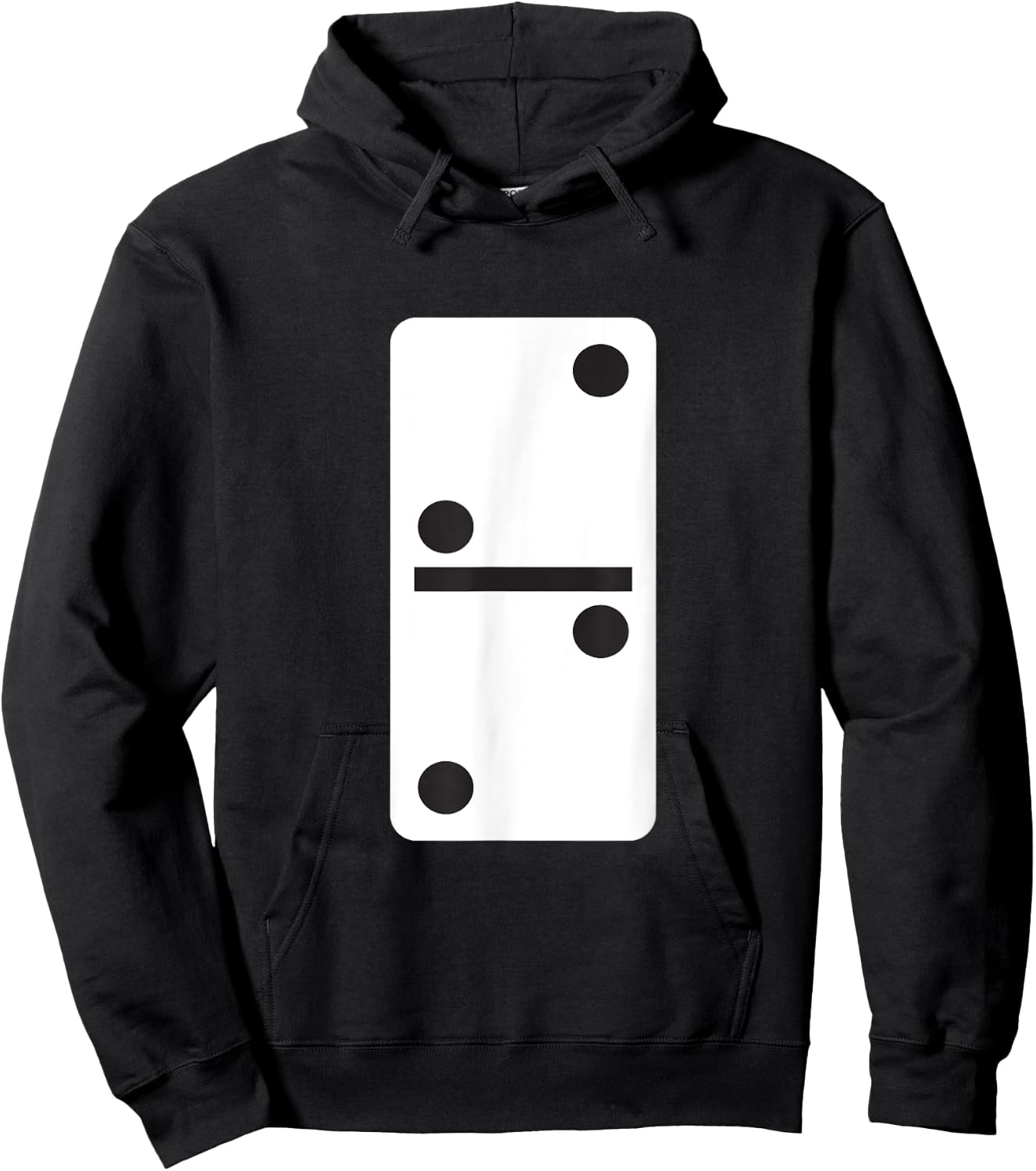 Double Two Dominoes Halloween Costume Domino Game Hoodie - Hoodie | Black