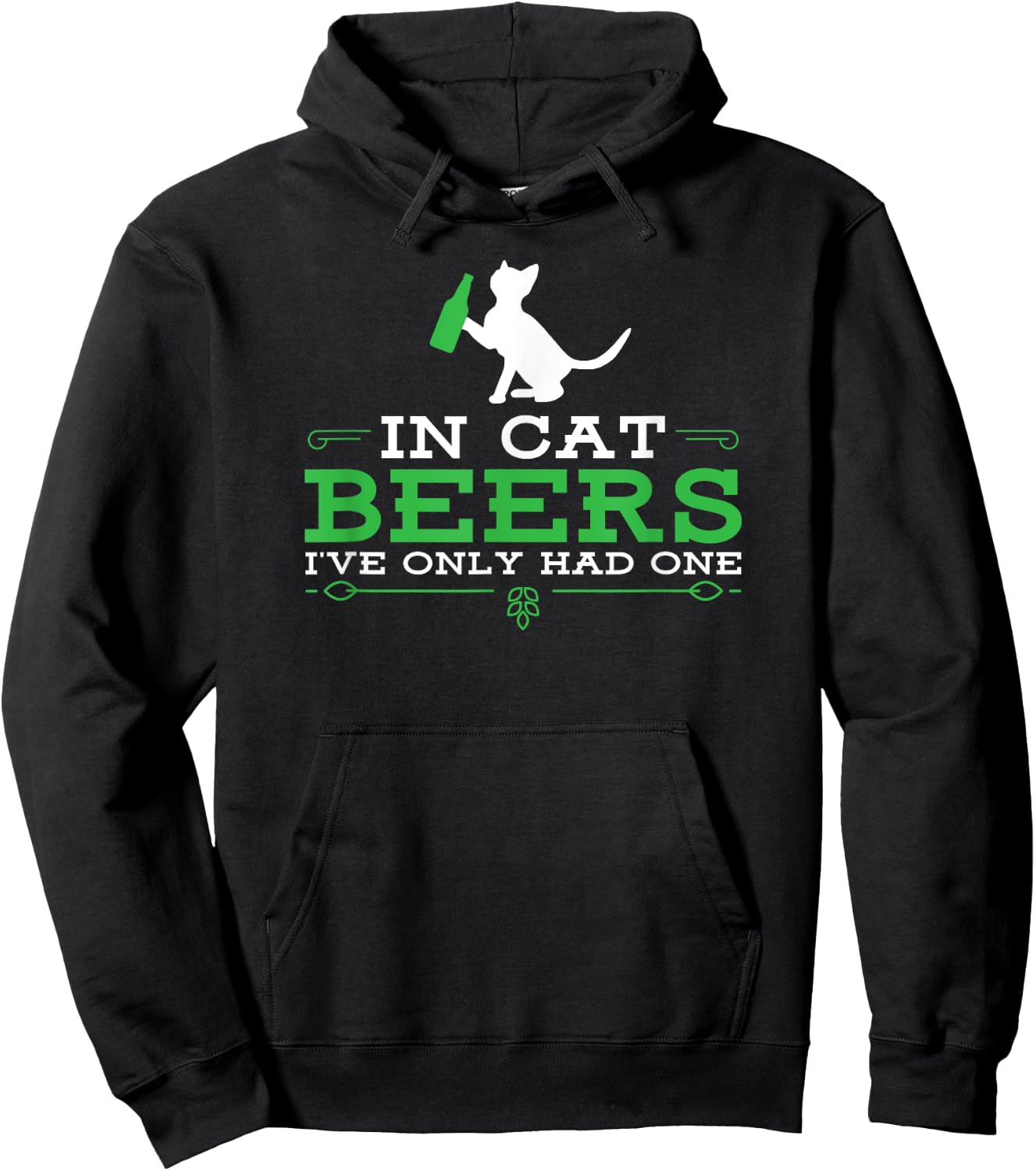 In cat beers I've only had one funny beer drinking Hoodie - Hoodie | Black