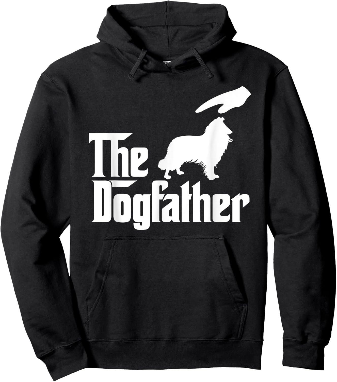 Rough Collie Dog Dad The DogFather Funny Dogs Lovers Women Kids Hoodie - Hoodie | Black