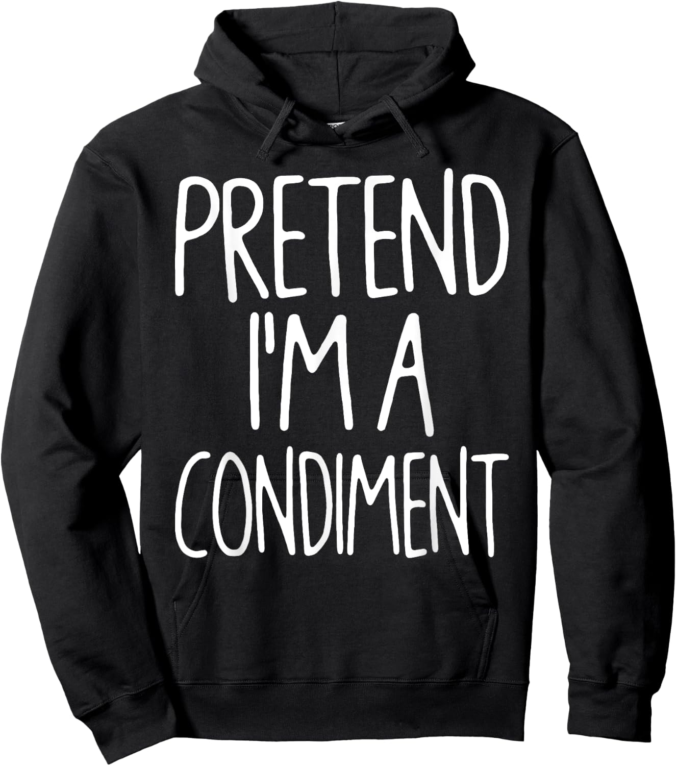 Pretend I'm A Condiment Matching Lazy Easy Halloween Costume Hoodie - Hoodie | Black