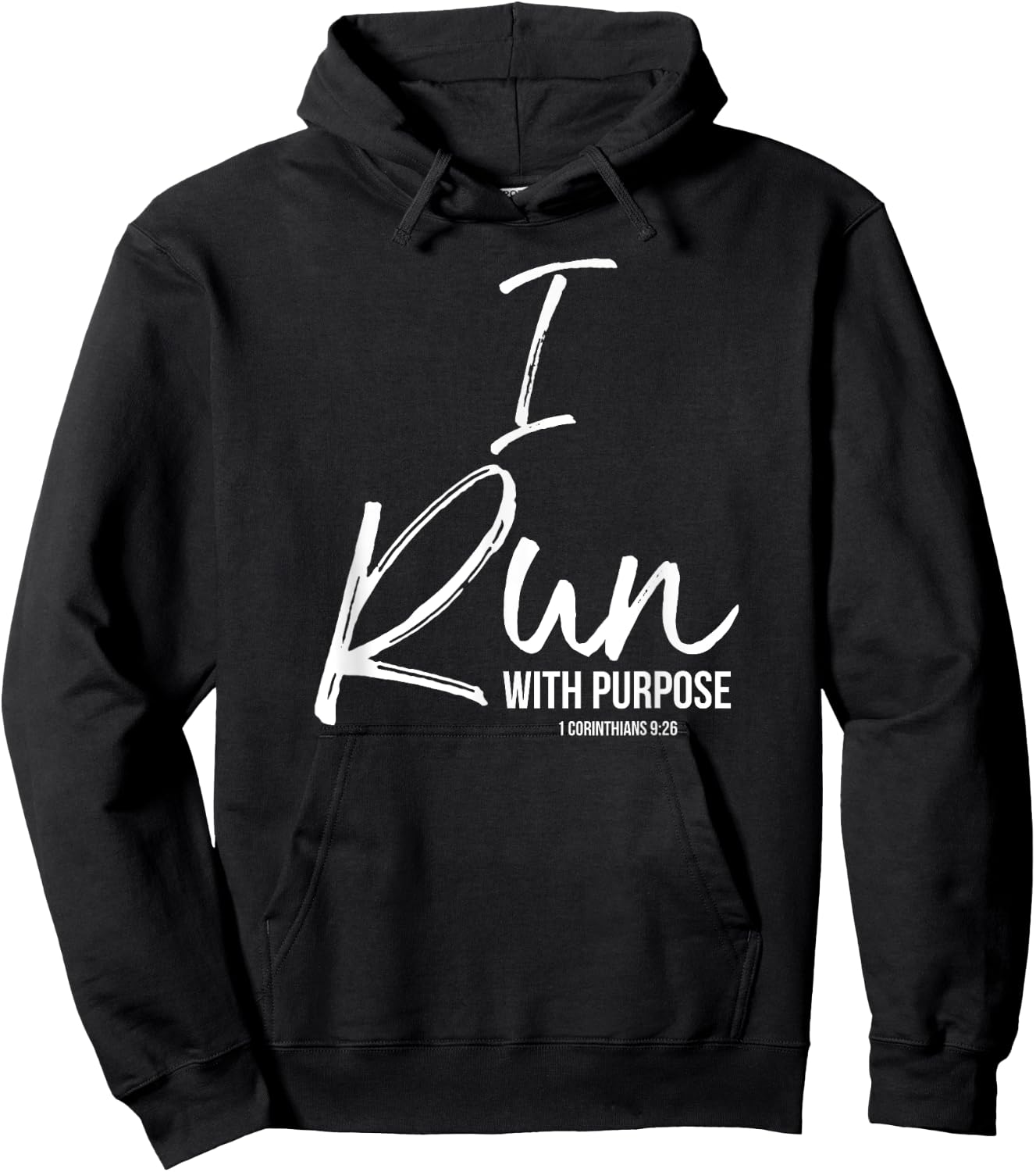 Christian Running Gift Runners I Run with Purpose Hoodie - Hoodie | Black