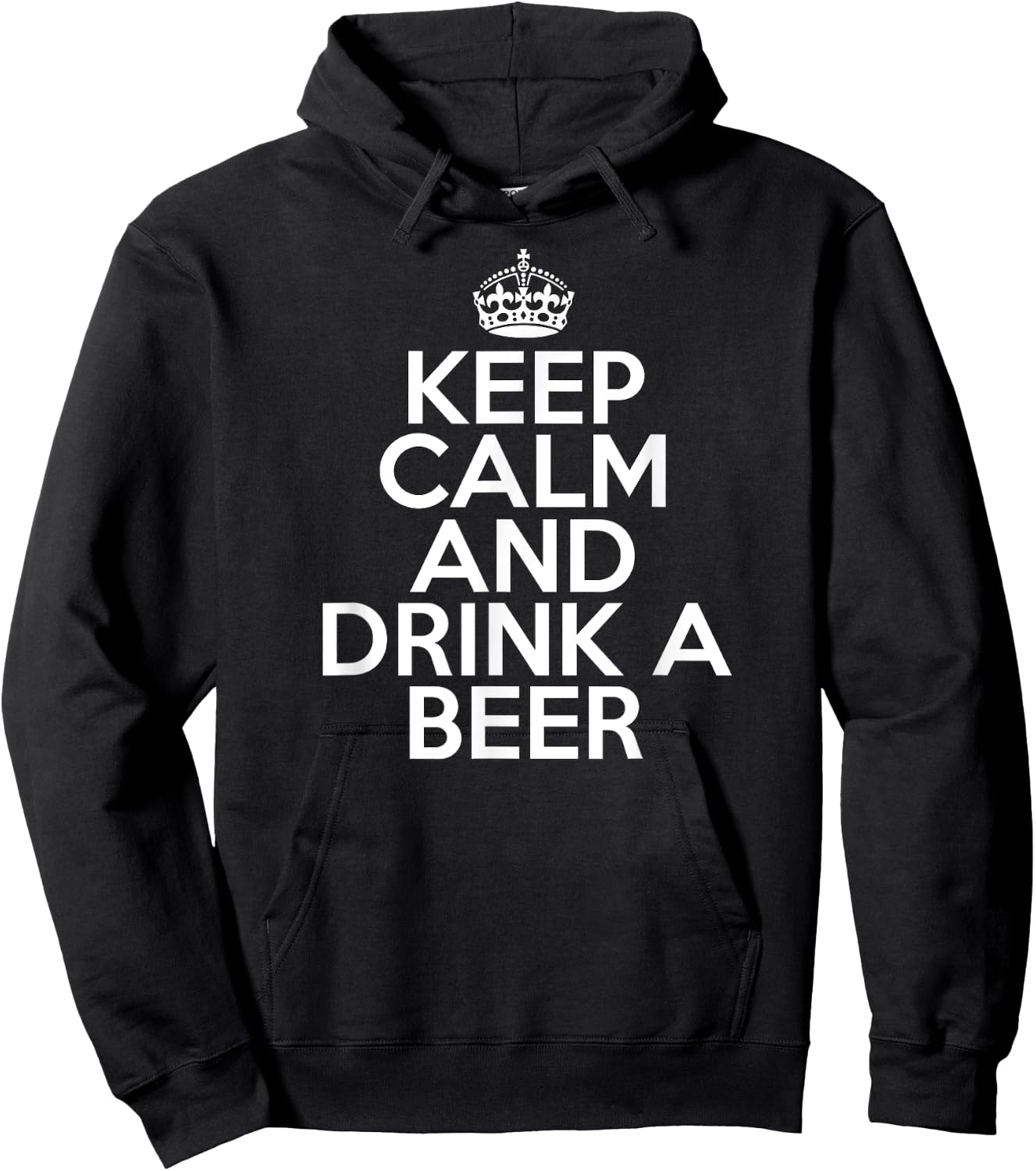 Funny Beer Drinker Keep Calm and Drink a Beer Hoodie - Hoodie | Black