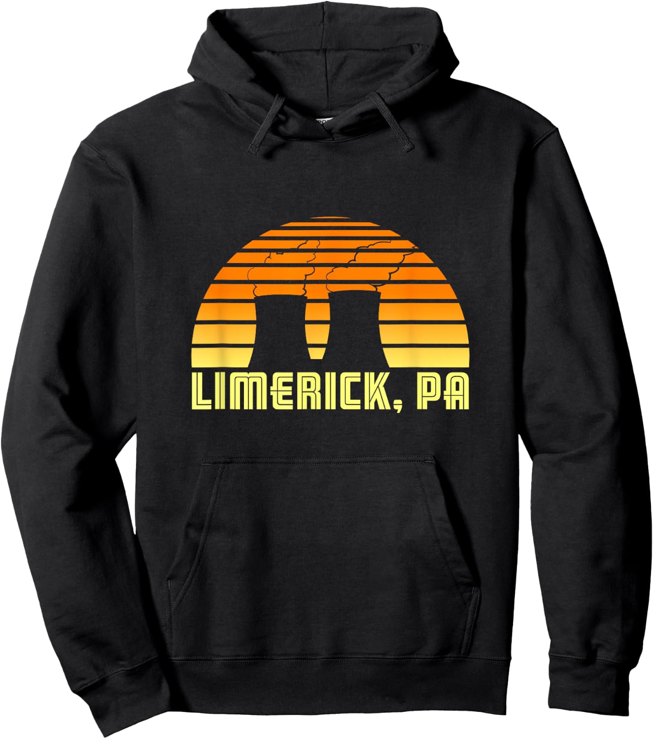 Retro Limerick Pennsylvania Hoodie - Hoodie | Black