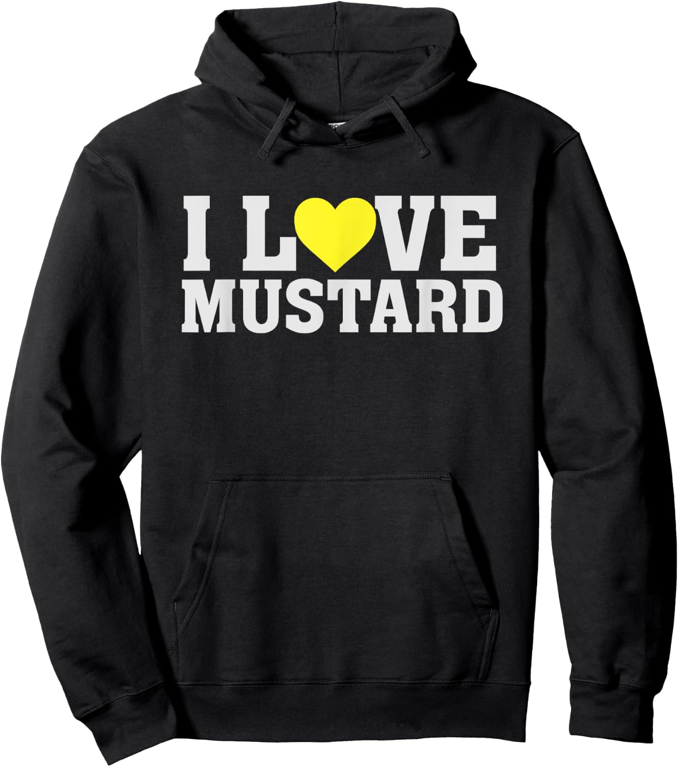 I Love Mustard - Food Funny Humour Saying Heart Hoodie - Hoodie | Black