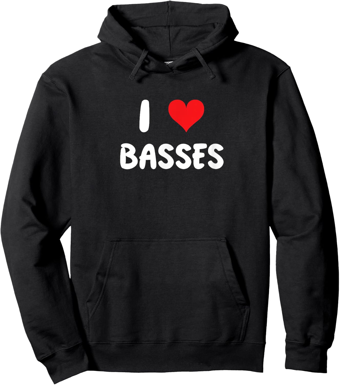 I Love Basses - Heart - Choir Sing Singing Singer Hoodie - Hoodie | Black