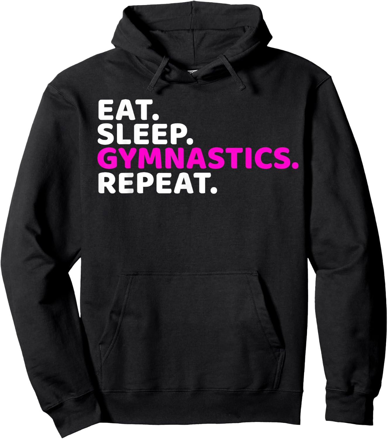 Top Funny Boys/Girl Eat Sleep Gymnastics Repeat Gift Hoodie - Hoodie | Black