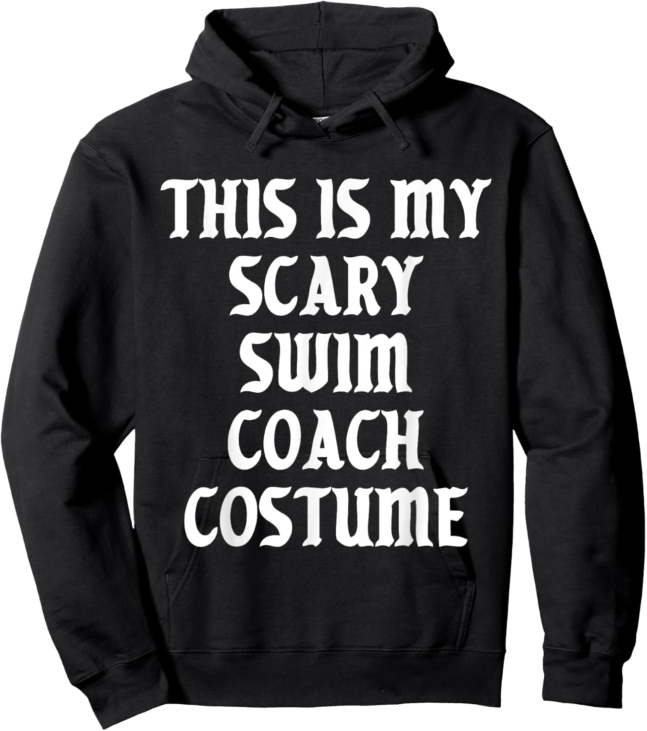 Scary Swim Coach Costume Trainer Sports Halloween Spooky Hoodie - Hoodie | Black