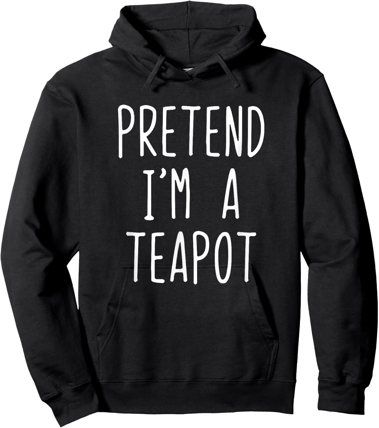 Pretend I'm A Teapot Costume Halloween Lazy Kids Tea-Pot Hoodie - Hoodie | Black