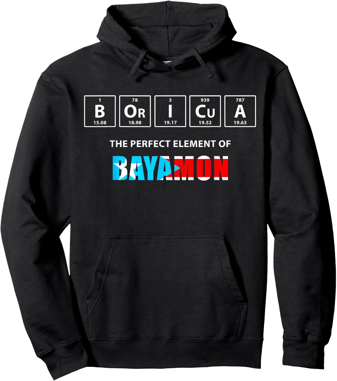 Boricua The Perfect Element Of Bayamon Puerto Rico Hoodie - Hoodie | Black