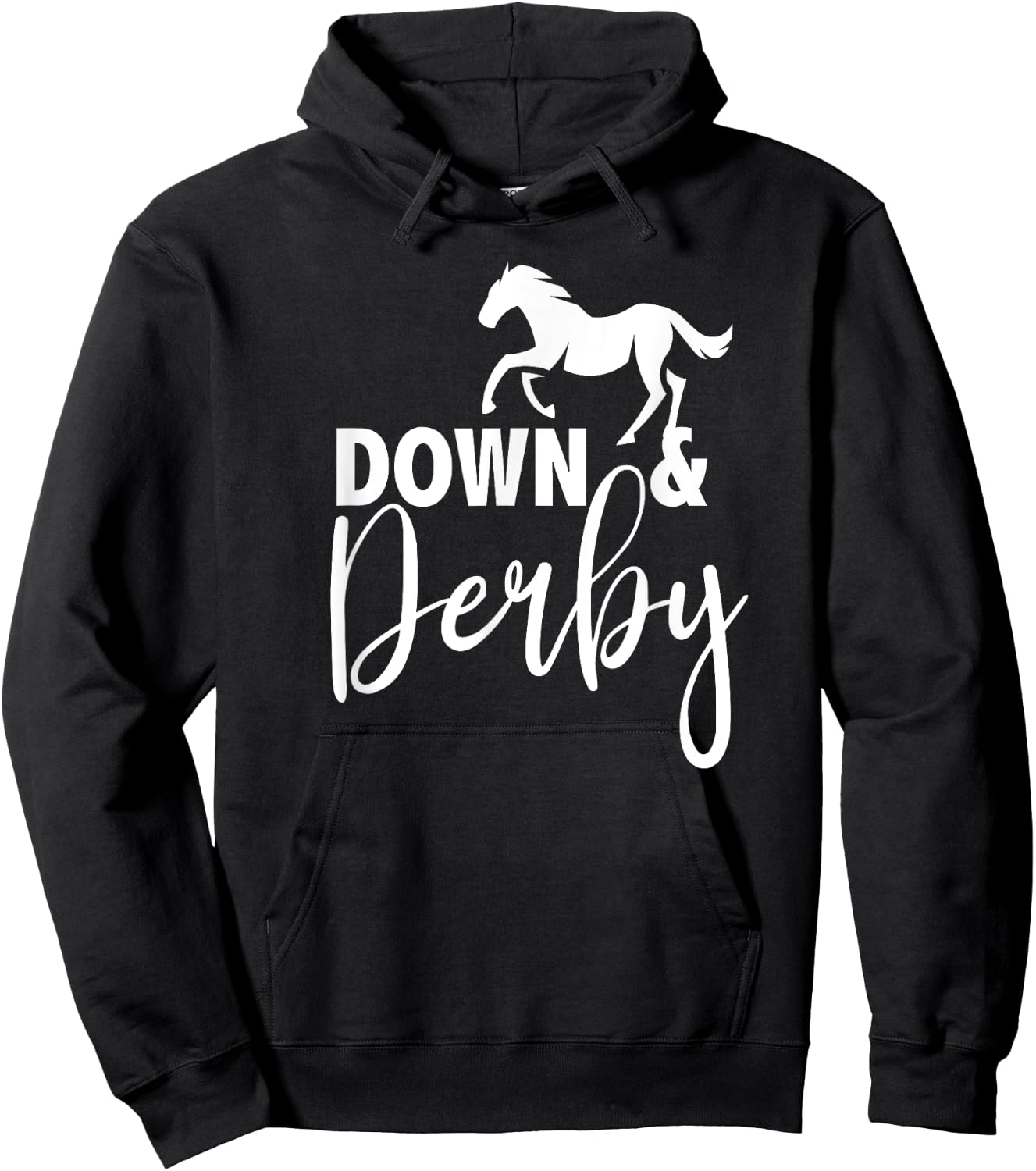 Down And Derby Horse Racing Hoodie - Hoodie | Black