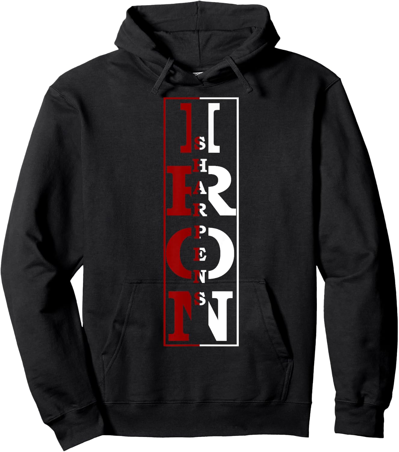 Christian Religious Iron Sharpens Iron Hoodie - Hoodie | Black