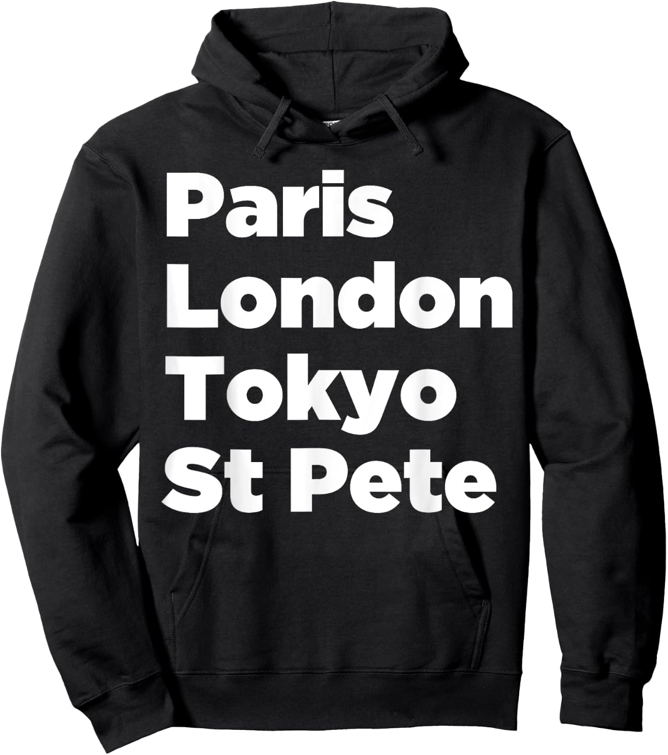 Paris London Tokyo St Pete - Women Youth Hoodie - Hoodie | Black