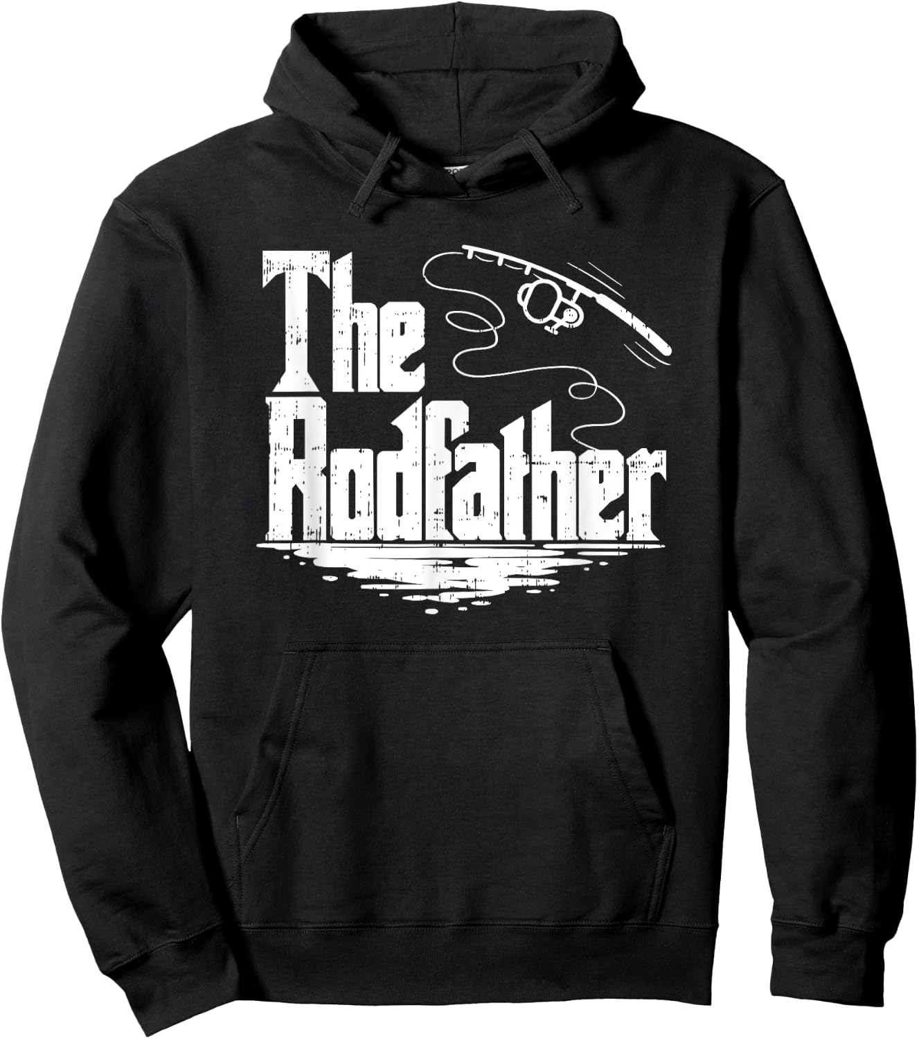 Funny Fishing Gift | The Rodfather Hoodie - Hoodie | Black