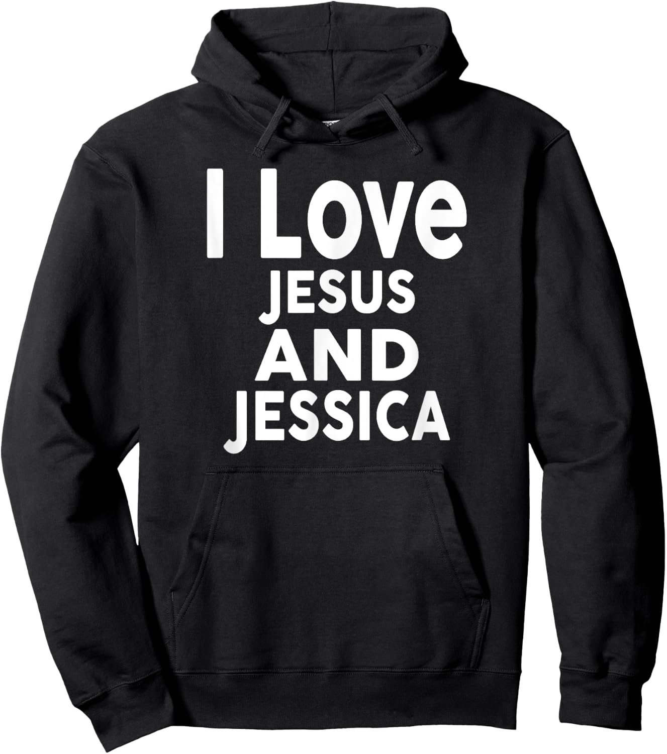 I Love Jesus and JESSICA Name JESSICA Hoodie - Hoodie | Black